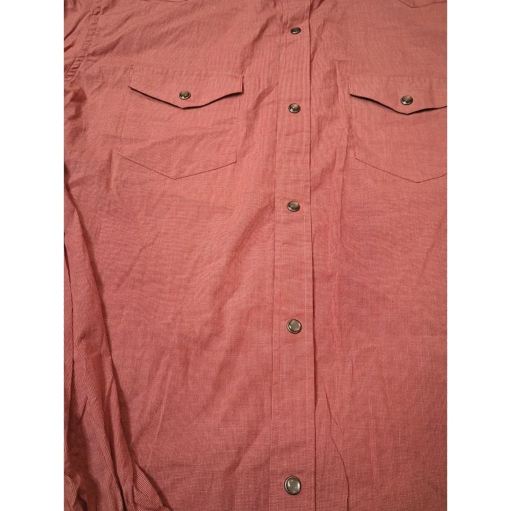 Banana Republic Pearl Snap Long Sleeve Button Down Slim Fit Mens Size XL Tall - Picture 5 of 12